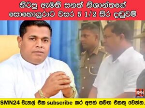 හිටපු ඇමති සනත් නිශාන්තගේ සොහොයුරාට වසර 5 මාස 6 ක සිර දඬුවම්.